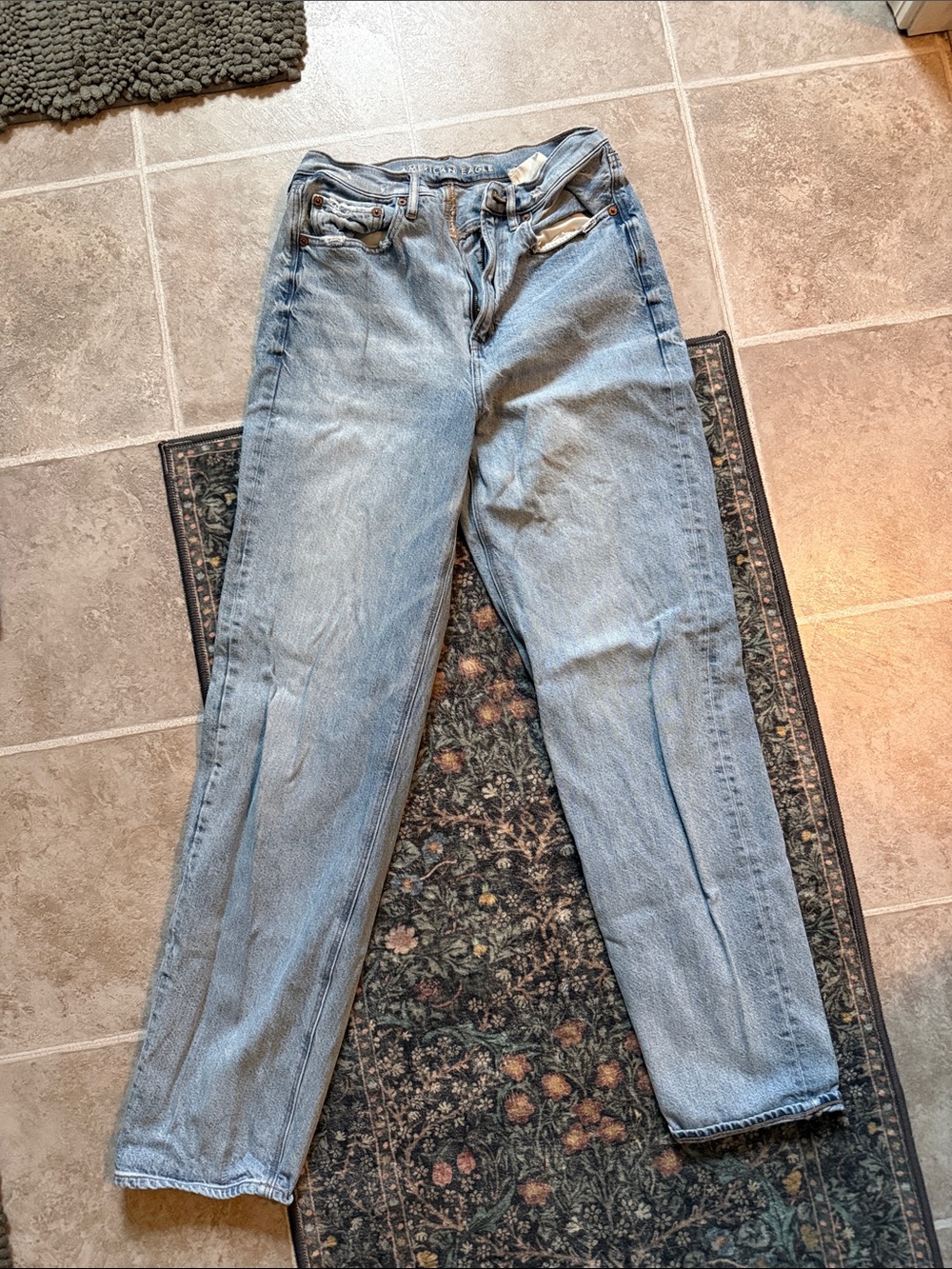 American Eagle Outfitters Light Blue Straight Leg Jeans